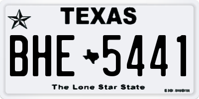 TX license plate BHE5441