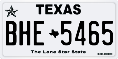 TX license plate BHE5465