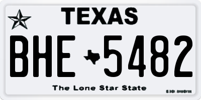 TX license plate BHE5482