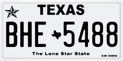 TX license plate BHE5488