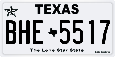 TX license plate BHE5517