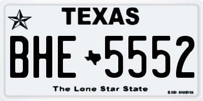 TX license plate BHE5552