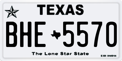 TX license plate BHE5570