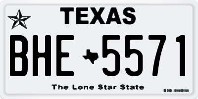 TX license plate BHE5571