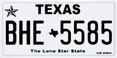 TX license plate BHE5585