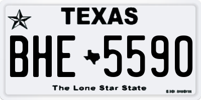 TX license plate BHE5590