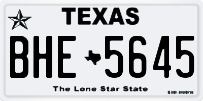 TX license plate BHE5645