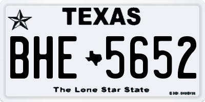 TX license plate BHE5652