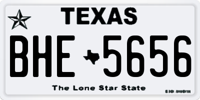 TX license plate BHE5656