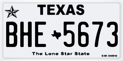 TX license plate BHE5673