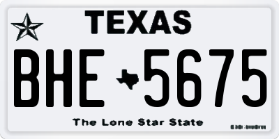 TX license plate BHE5675