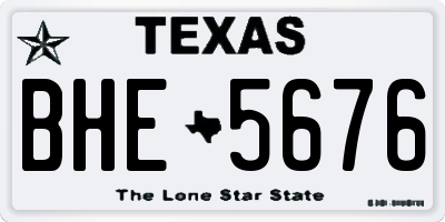 TX license plate BHE5676