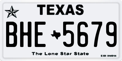 TX license plate BHE5679