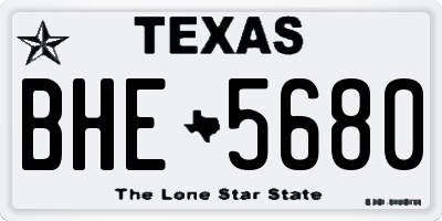 TX license plate BHE5680