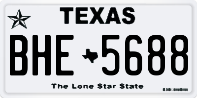 TX license plate BHE5688