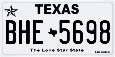TX license plate BHE5698