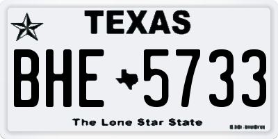 TX license plate BHE5733