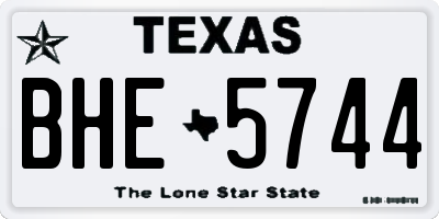 TX license plate BHE5744