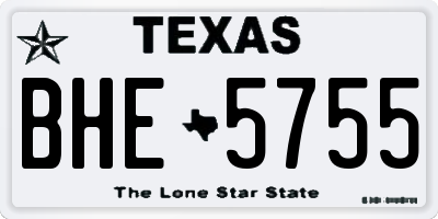 TX license plate BHE5755