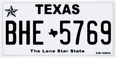 TX license plate BHE5769