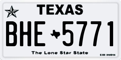TX license plate BHE5771