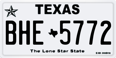 TX license plate BHE5772
