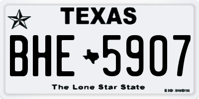 TX license plate BHE5907