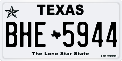 TX license plate BHE5944