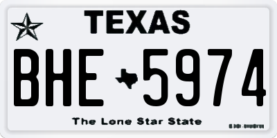 TX license plate BHE5974