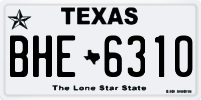 TX license plate BHE6310