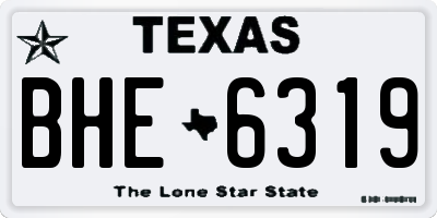 TX license plate BHE6319