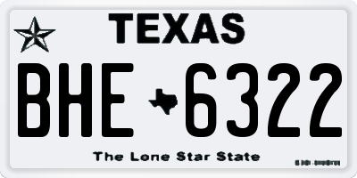 TX license plate BHE6322