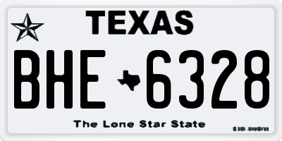 TX license plate BHE6328