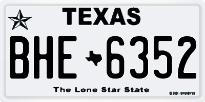 TX license plate BHE6352