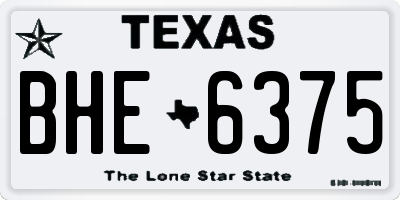 TX license plate BHE6375