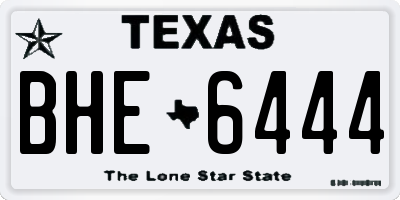 TX license plate BHE6444