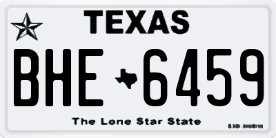 TX license plate BHE6459