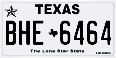 TX license plate BHE6464