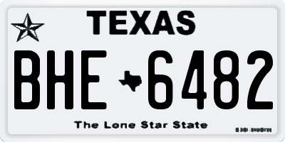 TX license plate BHE6482