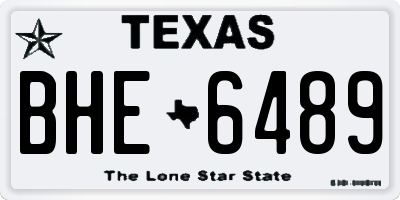 TX license plate BHE6489