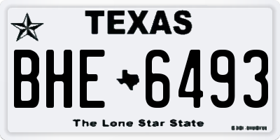 TX license plate BHE6493