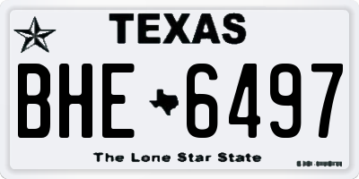 TX license plate BHE6497