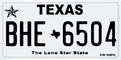 TX license plate BHE6504