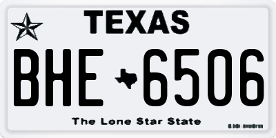 TX license plate BHE6506