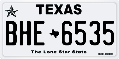 TX license plate BHE6535
