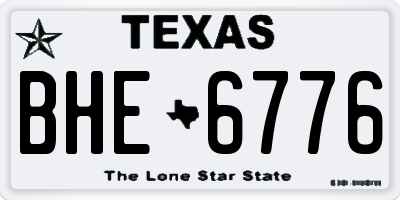 TX license plate BHE6776