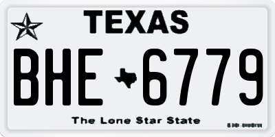 TX license plate BHE6779