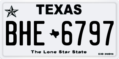 TX license plate BHE6797