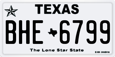 TX license plate BHE6799