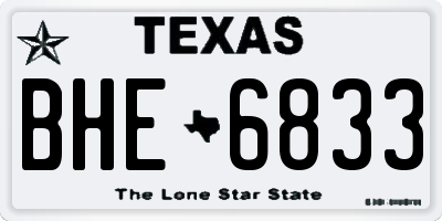 TX license plate BHE6833